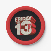 Friday the 13th | Bleeding Stacked 3D Logo Papieren Bordje (Voorkant)