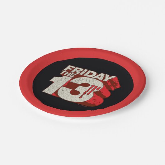 Friday the 13th | Bleeding Stacked 3D Logo Papieren Bordje (Gekanteld)