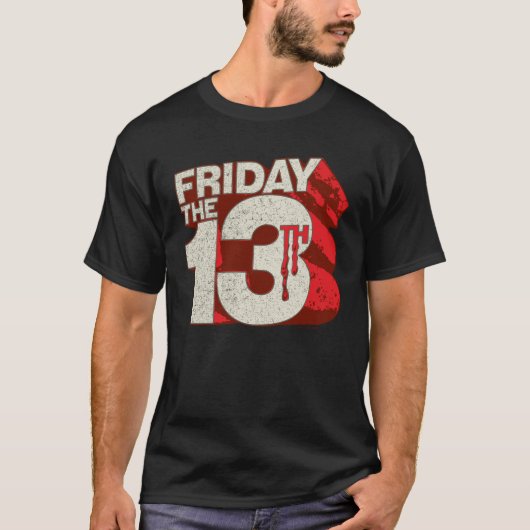 Friday the 13th | Bleeding Stacked 3D Logo T-shirt (Voorkant)