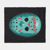 Friday the 13th | Blue Hockey Mask Graphic Fleece Deken (Voorkant (Horizontaal))
