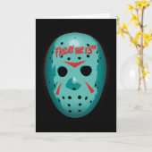 Friday the 13th Blue Hockey Mask Graphic Kaart (Gele Bloem)