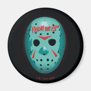 Friday the 13th Blue Hockey Mask Graphic Magneet