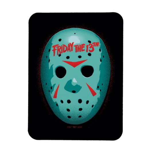 Friday the 13th Blue Hockey Mask Graphic Magneet (Verticaal)