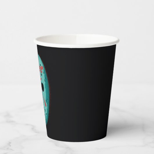 Friday the 13th Blue Hockey Mask Graphic Papieren Bekers (Links)