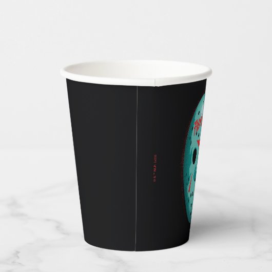 Friday the 13th Blue Hockey Mask Graphic Papieren Bekers (Rechts)