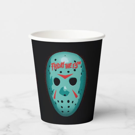Friday the 13th Blue Hockey Mask Graphic Papieren Bekers (Voorkant)