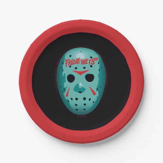 Friday the 13th Blue Hockey Mask Graphic Papieren Bordje (Voorkant)