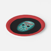 Friday the 13th Blue Hockey Mask Graphic Papieren Bordje (Gekanteld)