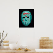 Friday the 13th Blue Hockey Mask Graphic Poster (Keuken)