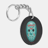 Friday the 13th Blue Hockey Mask Graphic Sleutelhanger (Voorkant Links)
