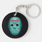 Friday the 13th Blue Hockey Mask Graphic Sleutelhanger (Achterkant)