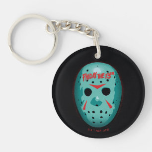 Friday the 13th Blue Hockey Mask Graphic Sleutelhanger