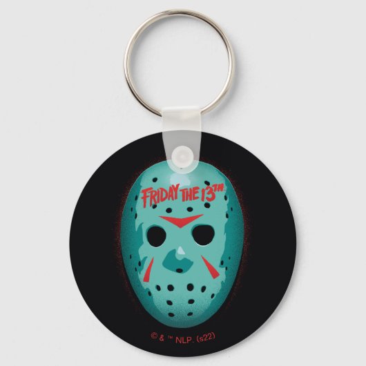 Friday the 13th Blue Hockey Mask Graphic Sleutelhanger (Voorkant)