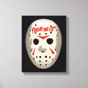 Friday the 13th   Hockey Mask Graphic Canvas Afdruk