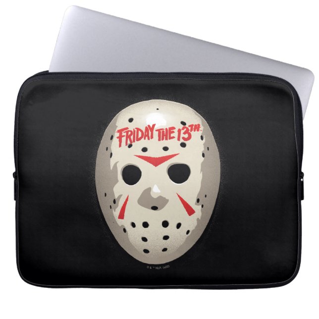 Friday the 13th | Hockey Mask Graphic Laptop Sleeve (Voorkant)