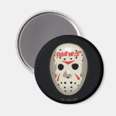 Friday the 13th | Hockey Mask Graphic Magneet (Voorkant / Achterkant)