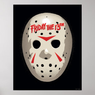 Friday the 13th   Hockey Mask Graphic Poster