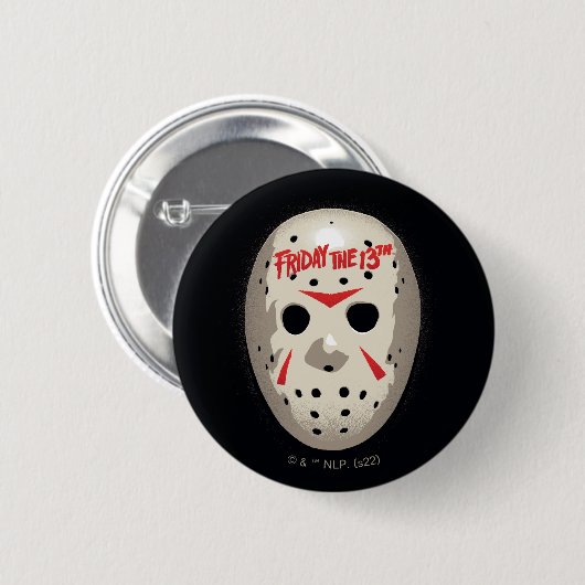 Friday the 13th | Hockey Mask Graphic Ronde Button 5,7 Cm (Voorkant /achterkant)