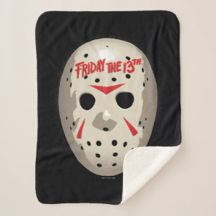 Friday the 13th   Hockey Mask Graphic Sherpa Deken
