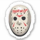 Friday the 13th | Hockey Mask Graphic Sticker (Voorkant)