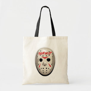 Friday the 13th   Hockey Mask Graphic Tote Bag