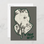 Friday the 13th Jason Voorhees Burlap Sack Briefkaart (Voorkant / Achterkant)