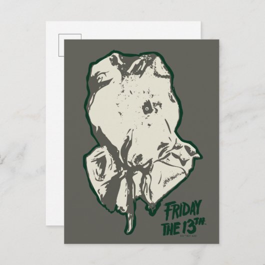 Friday the 13th Jason Voorhees Burlap Sack Briefkaart (Voorkant / Achterkant)