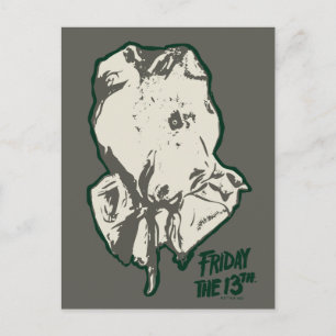 Friday the 13th Jason Voorhees Burlap Sack Briefkaart