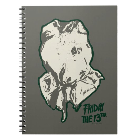Friday the 13th Jason Voorhees Burlap Sack Notitieboek (Voorkant)