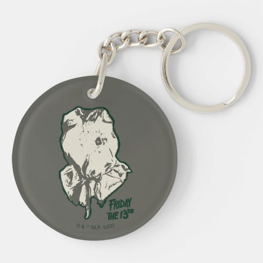 Friday the 13th Jason Voorhees Burlap Sack Sleutelhanger (Achterkant)