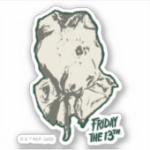 Friday the 13th Jason Voorhees Burlap Sack Sticker (Voorkant)