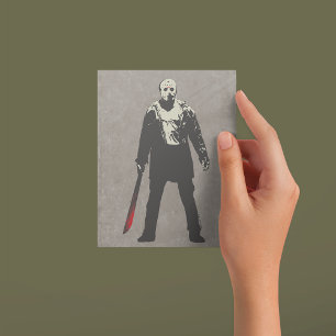 Friday the 13th Jason Voorhees Character Art Briefkaart