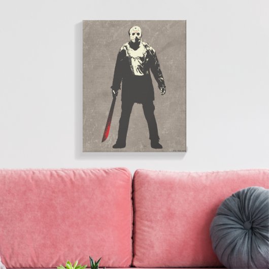 Friday the 13th Jason Voorhees Character Art Canvas Afdruk (Insitu (Woonkamer))