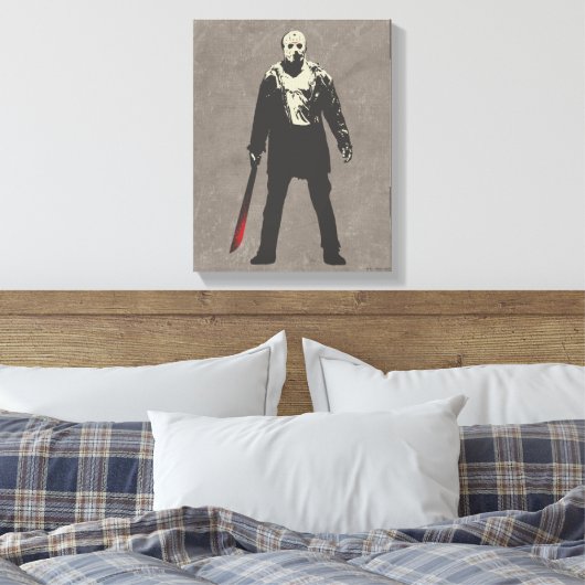 Friday the 13th Jason Voorhees Character Art Canvas Afdruk (Insitu (Slaapkamer))
