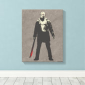 Friday the 13th Jason Voorhees Character Art Canvas Afdruk (Insitu (Houten vloer))