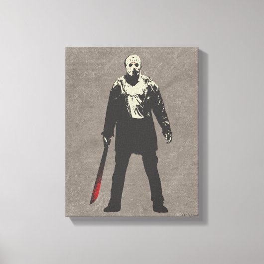Friday the 13th Jason Voorhees Character Art Canvas Afdruk (Voorkant)