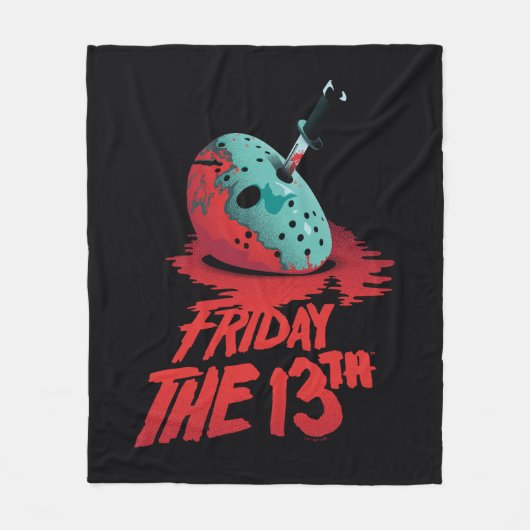 Friday the 13th | Knife Through Blue Hockey Mask Fleece Deken (Voorkant)