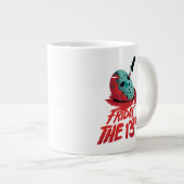Friday the 13th | Knife Through Blue Hockey Mask Grote Koffiekop (Voorkant rechts)