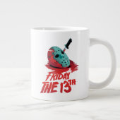 Friday the 13th | Knife Through Blue Hockey Mask Grote Koffiekop (Rechts)