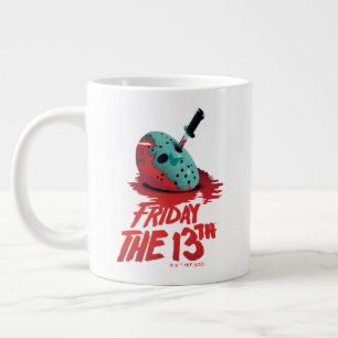 Friday the 13th   Knife Through Blue Hockey Mask Grote Koffiekop