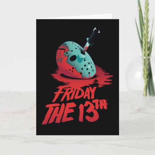 Friday the 13th | Knife Through Blue Hockey Mask Kaart (Voorkant)