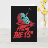 Friday the 13th | Knife Through Blue Hockey Mask Kaart (Gele Bloem)