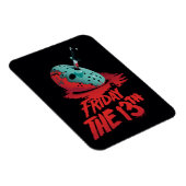 Friday the 13th | Knife Through Blue Hockey Mask Magneet (Rechterzijde)