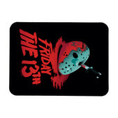 Friday the 13th | Knife Through Blue Hockey Mask Magneet (Horizontaal)