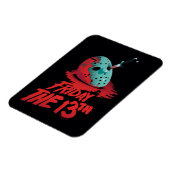 Friday the 13th | Knife Through Blue Hockey Mask Magneet (Linkerzijde)