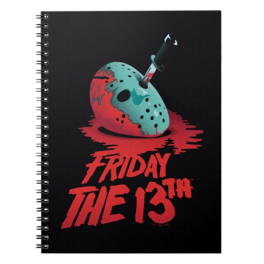 Friday the 13th | Knife Through Blue Hockey Mask Notitieboek (Voorkant)