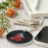 Friday the 13th | Knife Through Blue Hockey Mask Sleutelhanger (Voorkant Rechts)