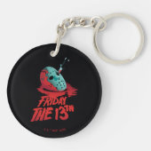 Friday the 13th | Knife Through Blue Hockey Mask Sleutelhanger (Achterkant)