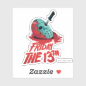 Friday the 13th | Knife Through Blue Hockey Mask Sticker (Vel)