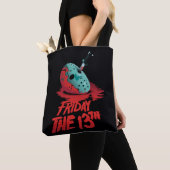 Friday the 13th | Knife Through Blue Hockey Mask Tote Bag (Dichtbij)